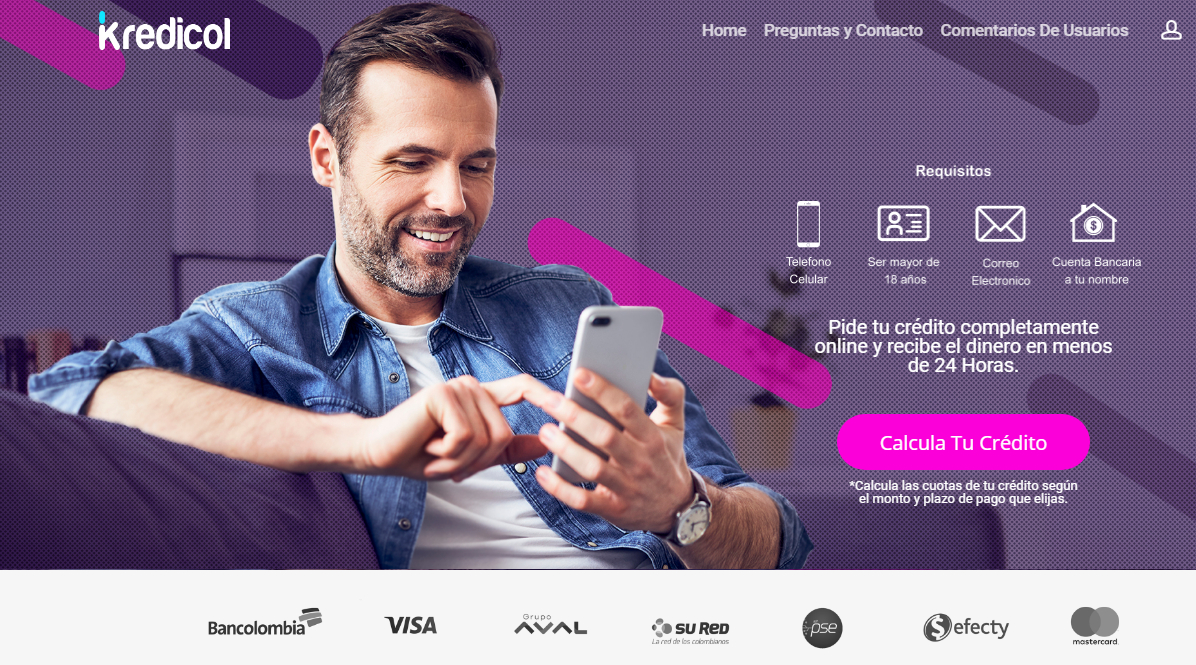Kredicol: Créditos altos, rápidos y con pocos requisitos